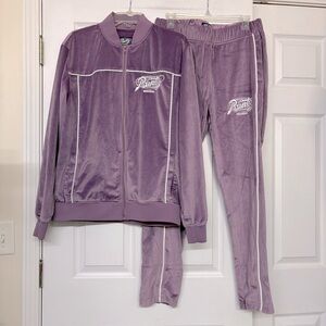Runtz Worldwide Purple Velour Track Suit Sz L